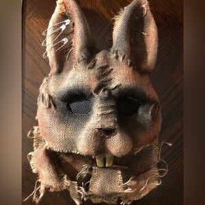 Burlap Rabbit scary Mask.